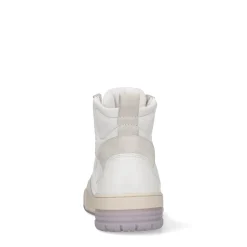 Halfhoge Witte Leren Sneakers Met Lila Zool^Sacha Cheap