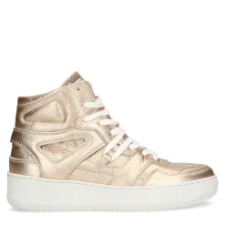 Hoge Gouden Leren Sneakers^Sacha Cheap