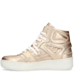 Hoge Gouden Leren Sneakers^Sacha Cheap