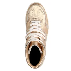 Hoge Gouden Leren Sneakers^Sacha Cheap