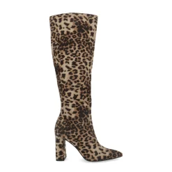 Hoge Panterprint Laarzen Met Hak^Sacha New
