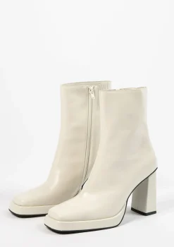 Jeffrey Campbell Witte Enkellaarsjes Met Hak^Sacha Online