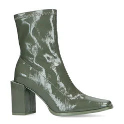 Khaki Enkellaarsjes Met Lak Look^Sacha Flash Sale
