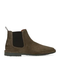 Khaki Suede Chelsea Boots^Sacha Online
