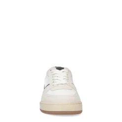 Lage Witte Leren Sneakers Met Bruine Zool^Sacha Outlet