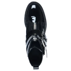 Lak Leren Biker Boots Met Gespen En Rits^Sacha Online