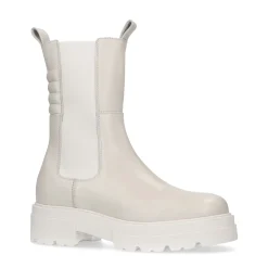 Latte Leren Chelsea Boots Met Detail^Sacha Cheap