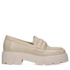 Latte Leren Loafers^Sacha Best
