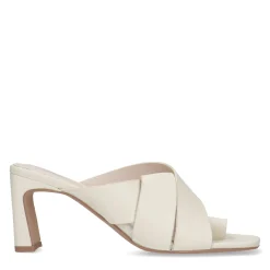 Latte Leren Muiltjes Met Brede Bandjes^Sacha Flash Sale