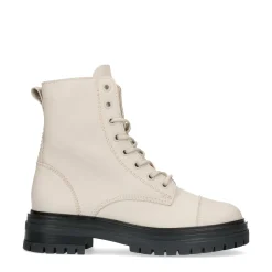 Latte Leren Veterlaarsjes^Sacha Fashion