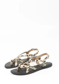 Leren Sandalen Met Luipaardprint^Sacha Shop