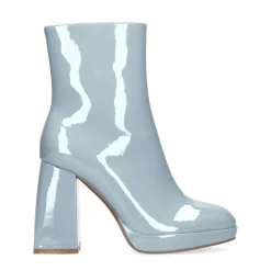 Lichtblauwe Enkellaarsjes Met Lak Look^Sacha Cheap