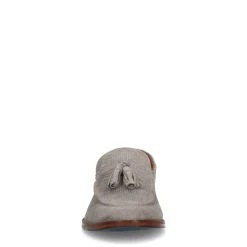 Lichtgrijze Suede Loafers Met Kwastjes^Sacha New