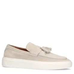 Lichtgrijze Suede Loafers Met Kwastjes^Sacha Best