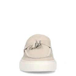 Lichtgrijze Suede Loafers Met Kwastjes^Sacha Best