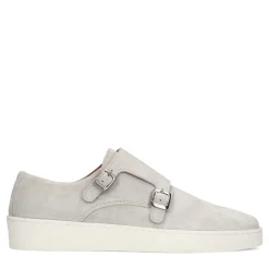 Lichtgrijze Suede Monk Sneakers^Sacha Store
