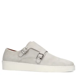 Lichtgrijze Suede Monk Sneakers^Sacha Store