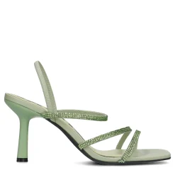 Lichtgroene Strass Sandalen Met Hak^Sacha Cheap