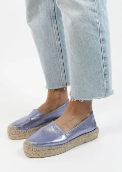 Metallic Lila Leren Espadrilles^Sacha Discount
