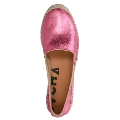 Metallic Roze Leren Espadrilles^Sacha Clearance
