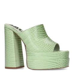 Mintgroene Muiltjes Met Plateau Hak^Sacha Sale