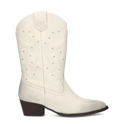 Off White Cowboy Enkellaarsjes Met Studs^Sacha New