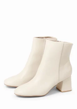 Off White Enkellaarsjes Met Blokhak^Sacha New