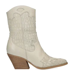 Off White Leren Cowboylaarzen Met Croco Detail^Sacha Discount
