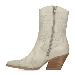 Off White Leren Cowboylaarzen Met Croco Detail^Sacha Discount