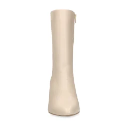 Off White Leren Enkellaarsjes Met Naaldhak^Sacha Clearance