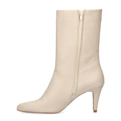 Off White Leren Enkellaarsjes Met Naaldhak^Sacha Clearance