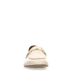 Off White Leren Loafers Met Goudkleurige Gesp^Sacha Discount