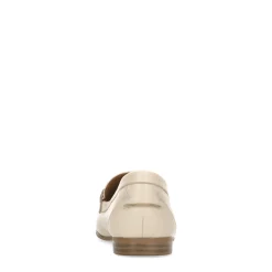 Off White Leren Loafers Met Goudkleurige Gesp^Sacha Discount