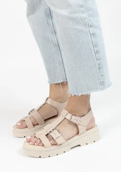 Off White Leren Plateau Sandalen^Sacha Store