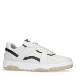 Off White Leren Sneakers Met Zwarte Details^Sacha Fashion