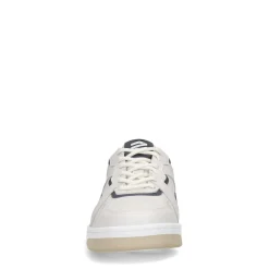 Off White Leren Sneakers Met Zwarte Details^Sacha Fashion