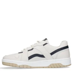 Off White Leren Sneakers Met Zwarte Details^Sacha Fashion