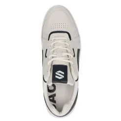 Off White Leren Sneakers Met Zwarte Details^Sacha Fashion