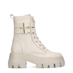 Off White Leren Veterboots^Sacha Sale