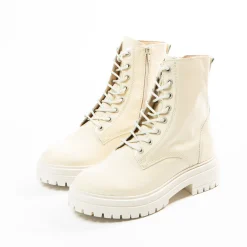 Off White Leren Veterlaarzen^Sacha Shop