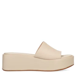 Off White Plateau Slippers^Sacha Hot