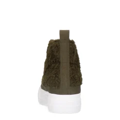Olijfgroene Hoge Teddy Sneakers^Sacha Cheap