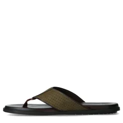 Olijfgroene Nubuck Slippers^Sacha Store