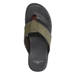 Olijfgroene Nubuck Slippers^Sacha Store