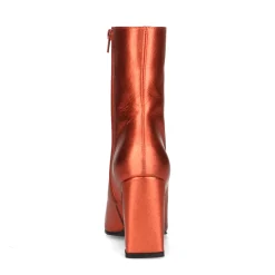 Oranje Metallic Enkellaarsjes Met Hak^Sacha Best Sale