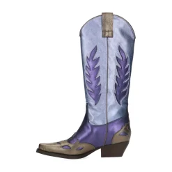 Paarse Metallic Cowboylaarzen^Sacha Cheap