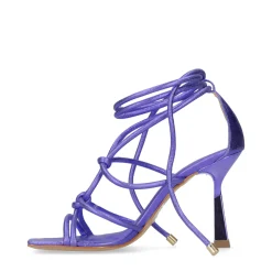 Paarse Metallic Sandalen Met Trechterhak^Sacha Clearance