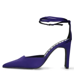 Paarse Satijnen Pumps Met Enkelbandje^Sacha Discount