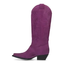 Paarse Suede Cowboylaarzen^Sacha Fashion