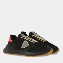 Philippe Model Antibes Low Zwart/Rood Heren^Sacha Flash Sale